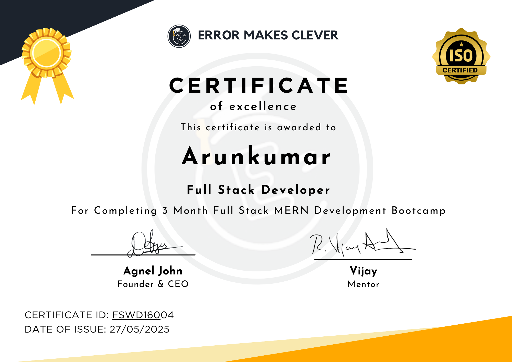 MERN Certificate